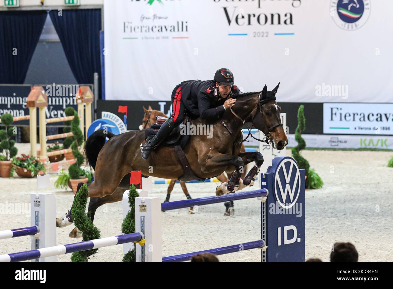 124th edition of Fieracavalli, Verona, Italy, November 06, 2022, Emanuele Gaudiano (horse Vasco
