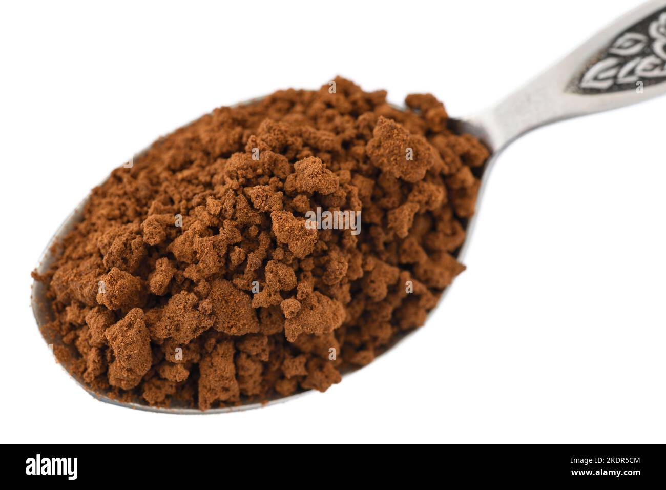 A teaspoon of coffee granules Stock Photo