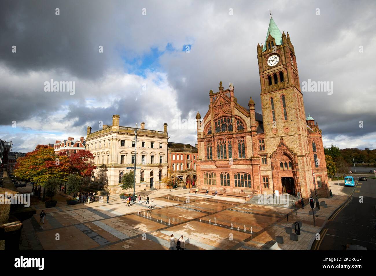 the guildhall and shipquay place derry londonderry northern ireland uk Stock Photo