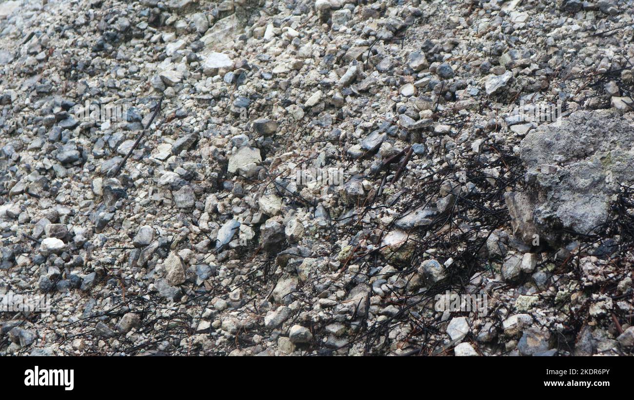 sulfur rocks in volcanic tourist spots Stock Photo - Alamy