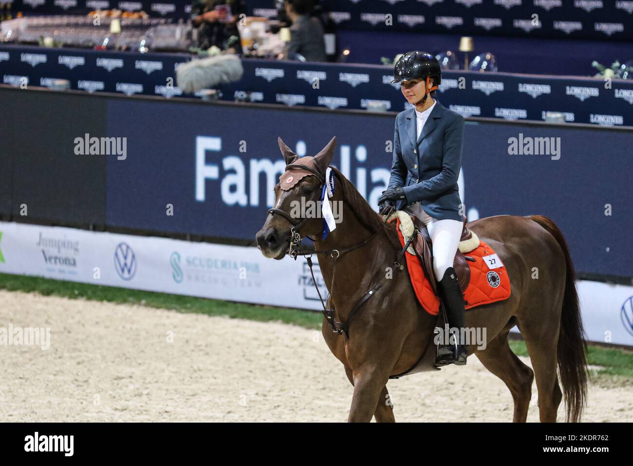 124th edition of Fieracavalli, Verona, Italy, November 06, 2022, Jennifer Hochstadter (horse