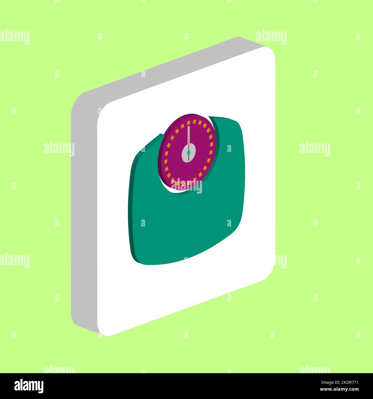 Bathroom Scale Simple vector icon. Illustration symbol design template ...
