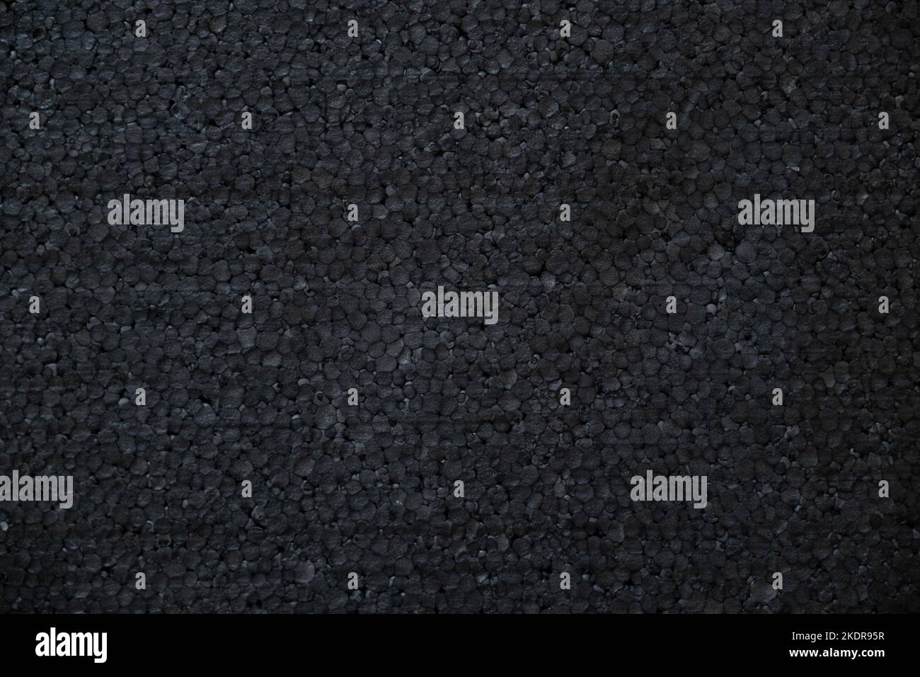 Black styrofoam backgraound and close up Stock Photo
