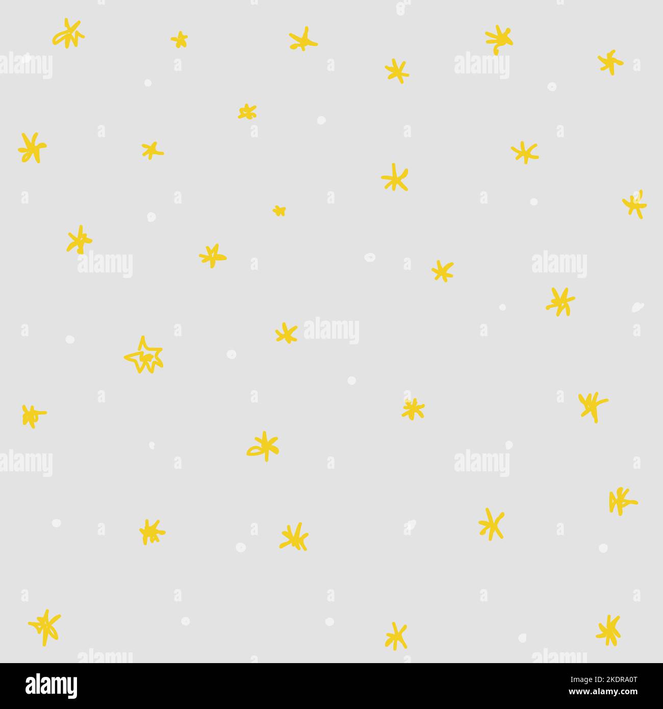 seamless pattern yellow stars on a gray background Stock Vector