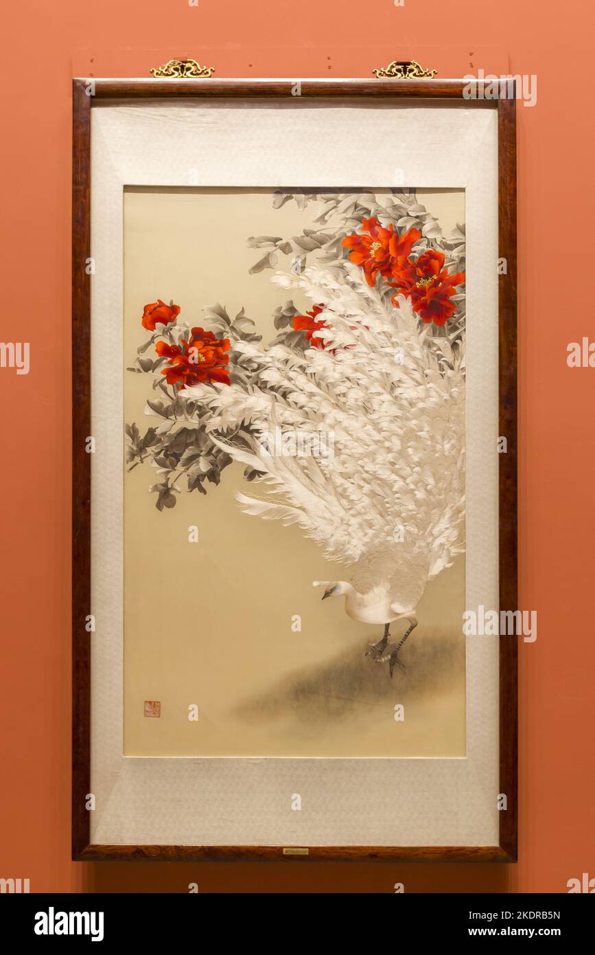 Chinese craft art gallery suzhou embroidery and 1987 Stock Photo