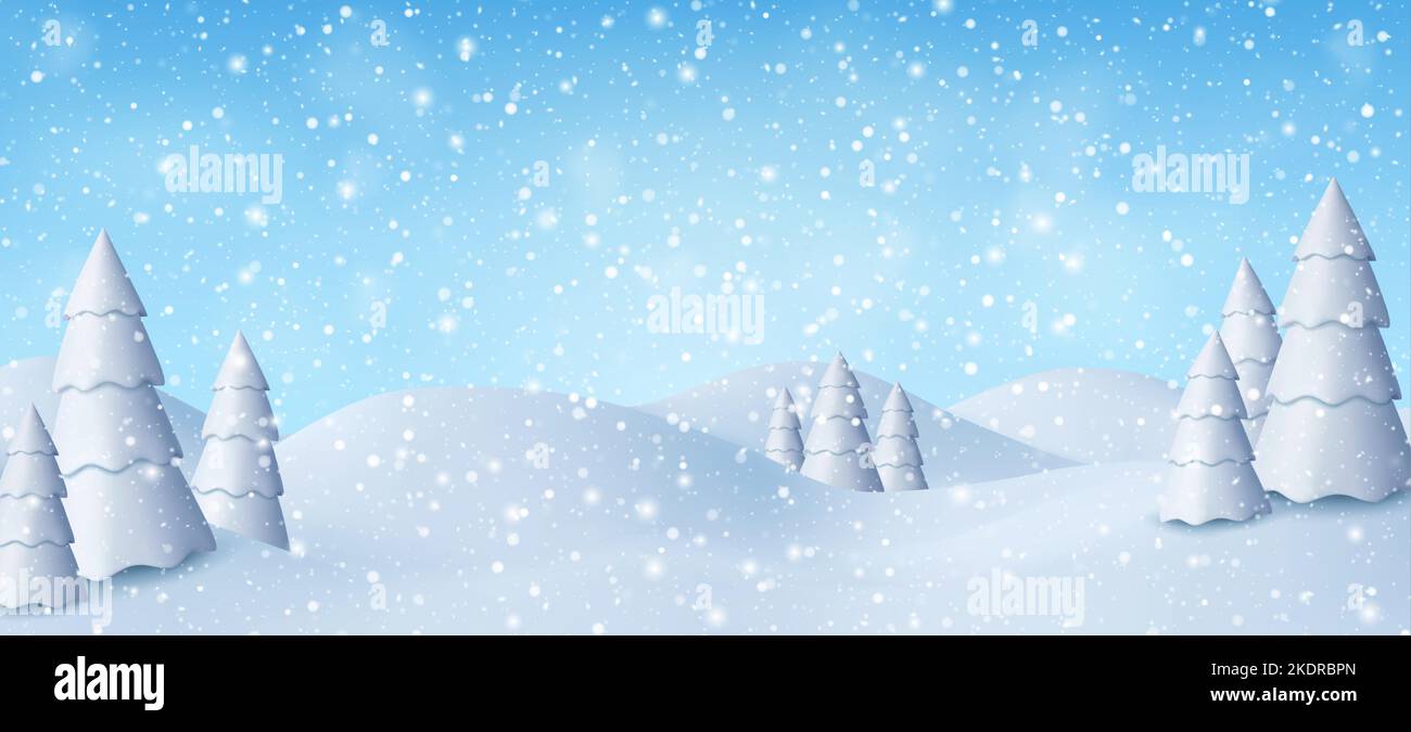 3d Natural Winter Christmas background Stock Vector Image & Art - Alamy