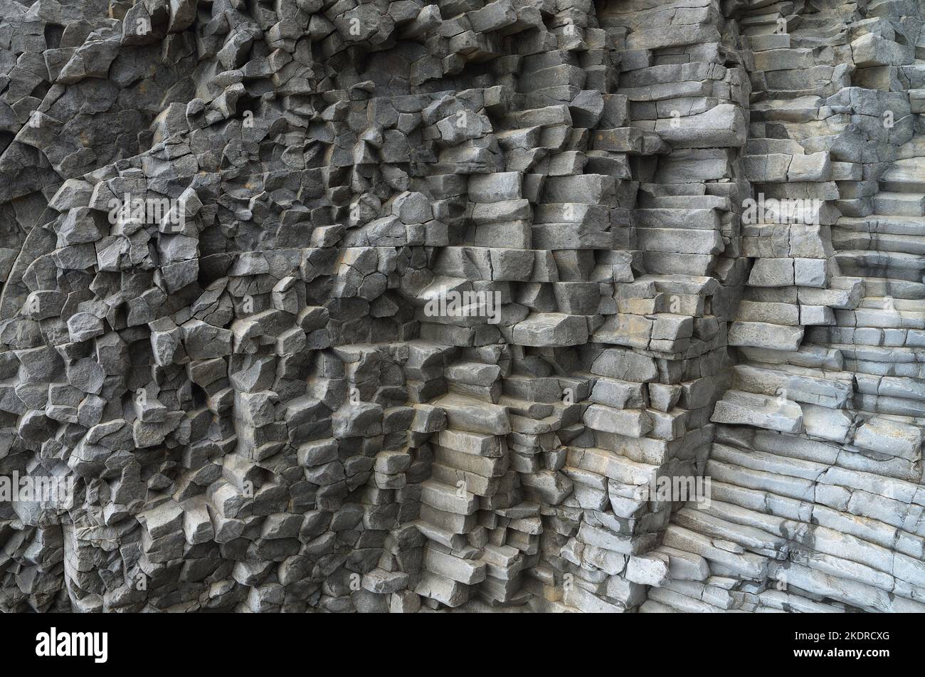 Abstract texture gray stone. Cliff by the Sea Stock Photo