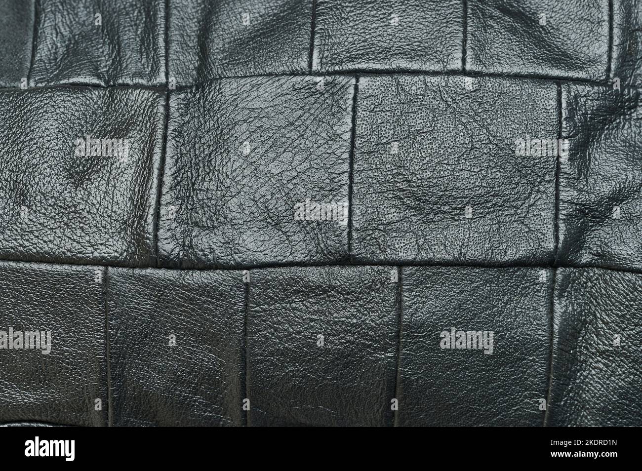 Leather patched background.  Soft skin pattern texture Stock Photo