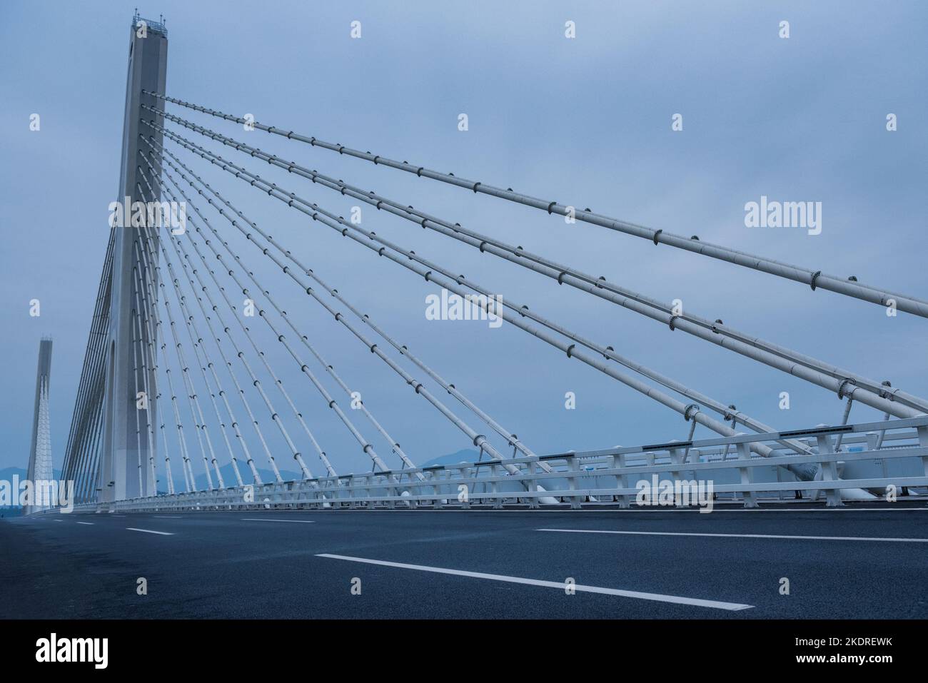 Suspension bridge deck Stock Photo Alamy