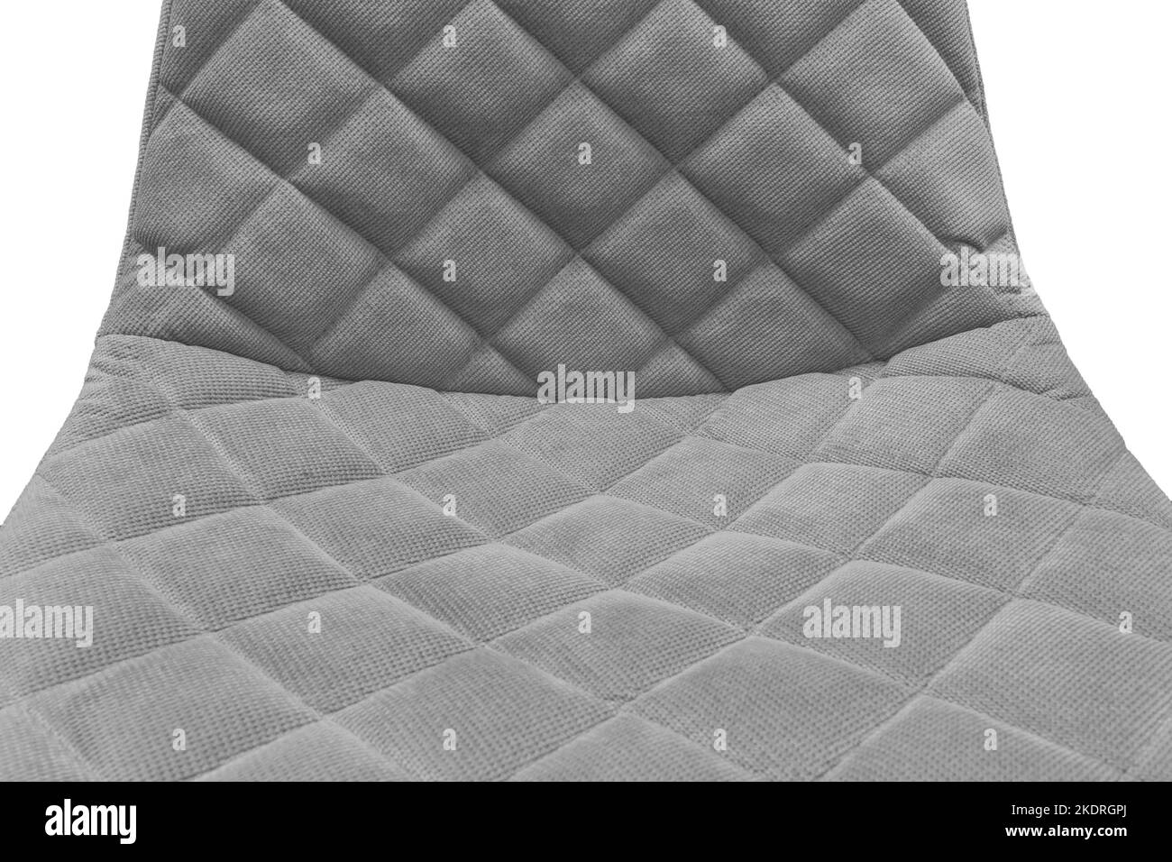 Fabric grey upholstery of interior chair design object decoration vintage on white background isolated. Stock Photo
