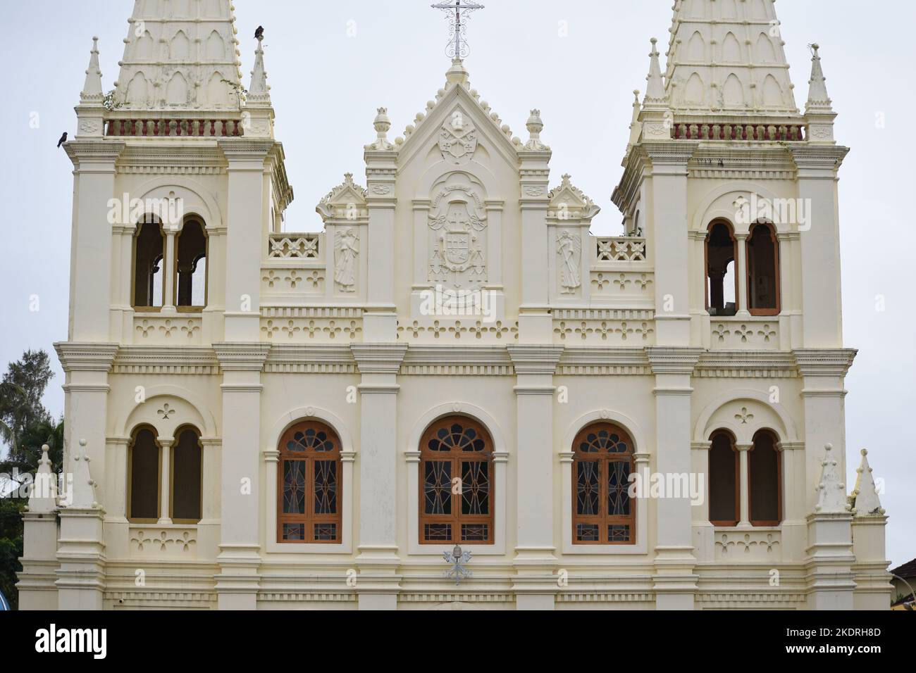 Santa Cruz Cathedral Basilica at Fort Kochi, Kochi, Kerala. Stock Photo