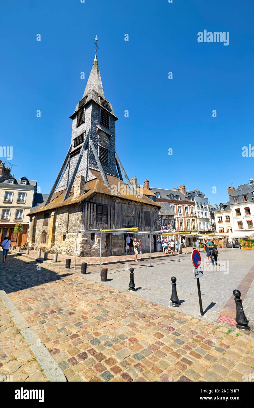 Honfleur Normandy France. Saint Catherine church, the biggest wooden