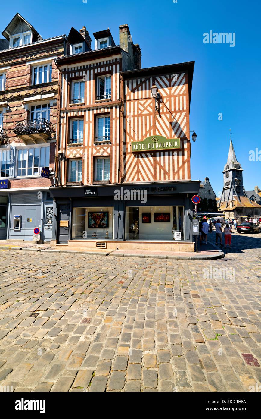 Honfleur Normandy France. Saint Catherine church, the biggest wooden