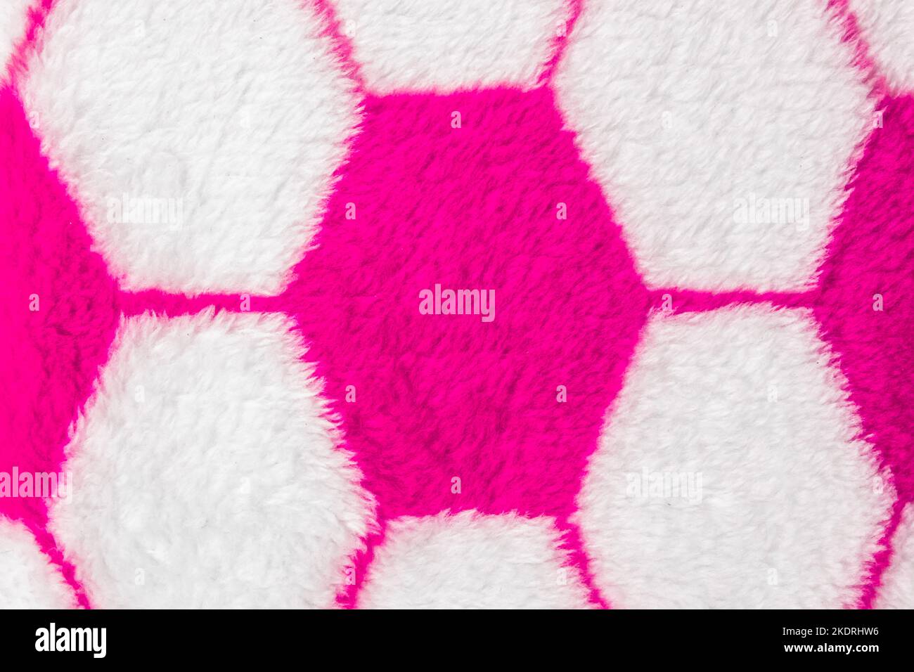 Pattern pink white hexagon design fabric abstract geometric shape modern hexagonal background texture. Stock Photo