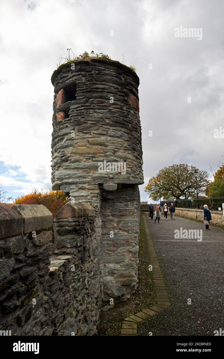 watchtower on the church walk section of derrys walls derry londonderry northern ireland uk Stock Photo