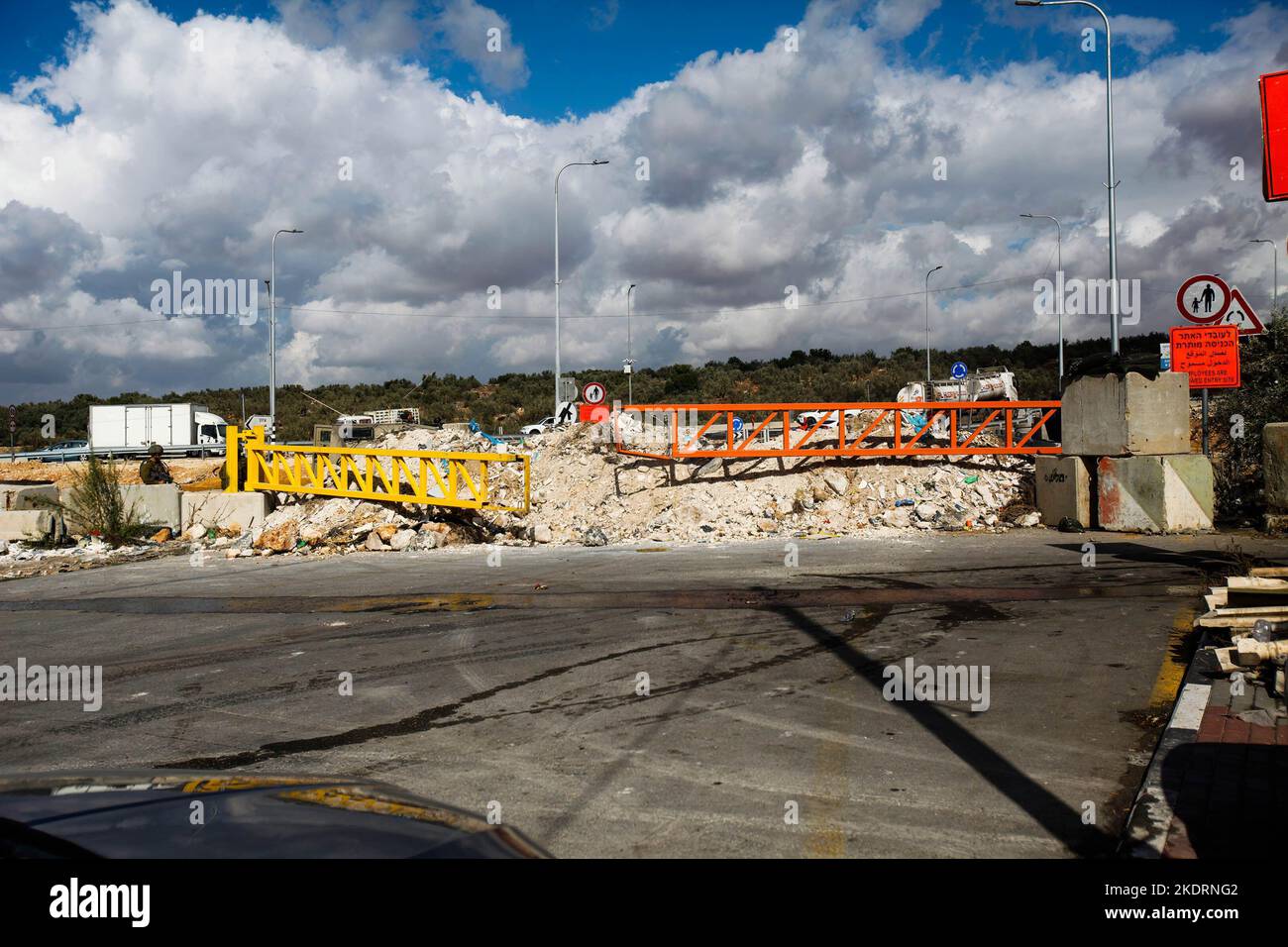 Qalqilya, Palestine. 8th Nov, 2022. A general view of the entrance to