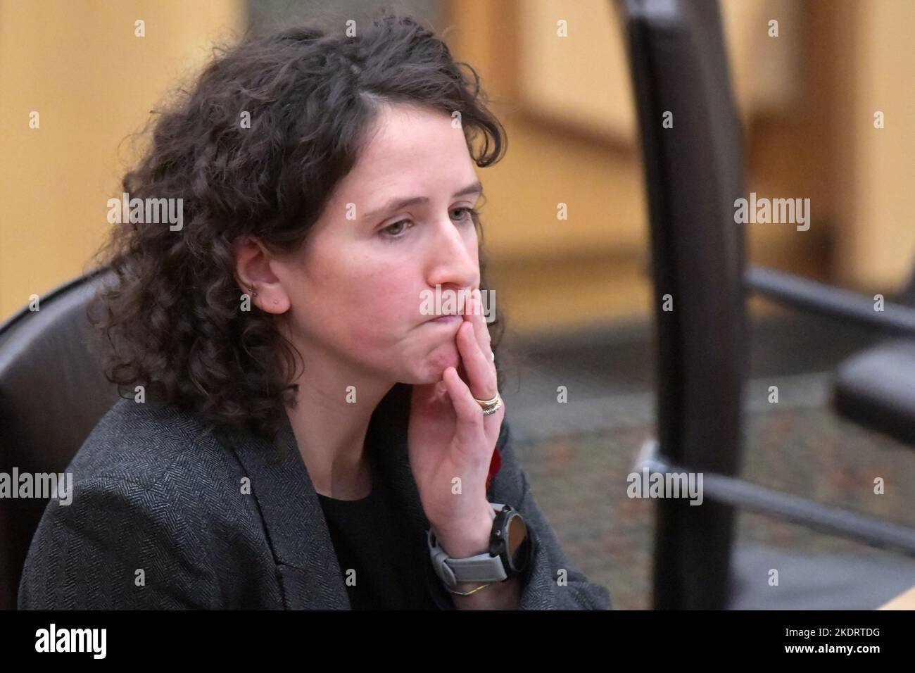 Edinburgh Scotland, UK 08 November 2022. Cabinet Secretary for Rural Affairs and Islands Mairi Gougeon at the Scottish Parliament to make a statement on the future agriculture support and food security in Scotland. credit sst/alamy live news Stock Photo