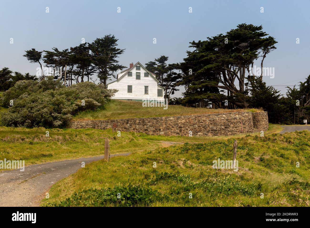 Point Reyes, California, USA. May 1, 2021. Beginning of Chimney Rock trail featuring a historic