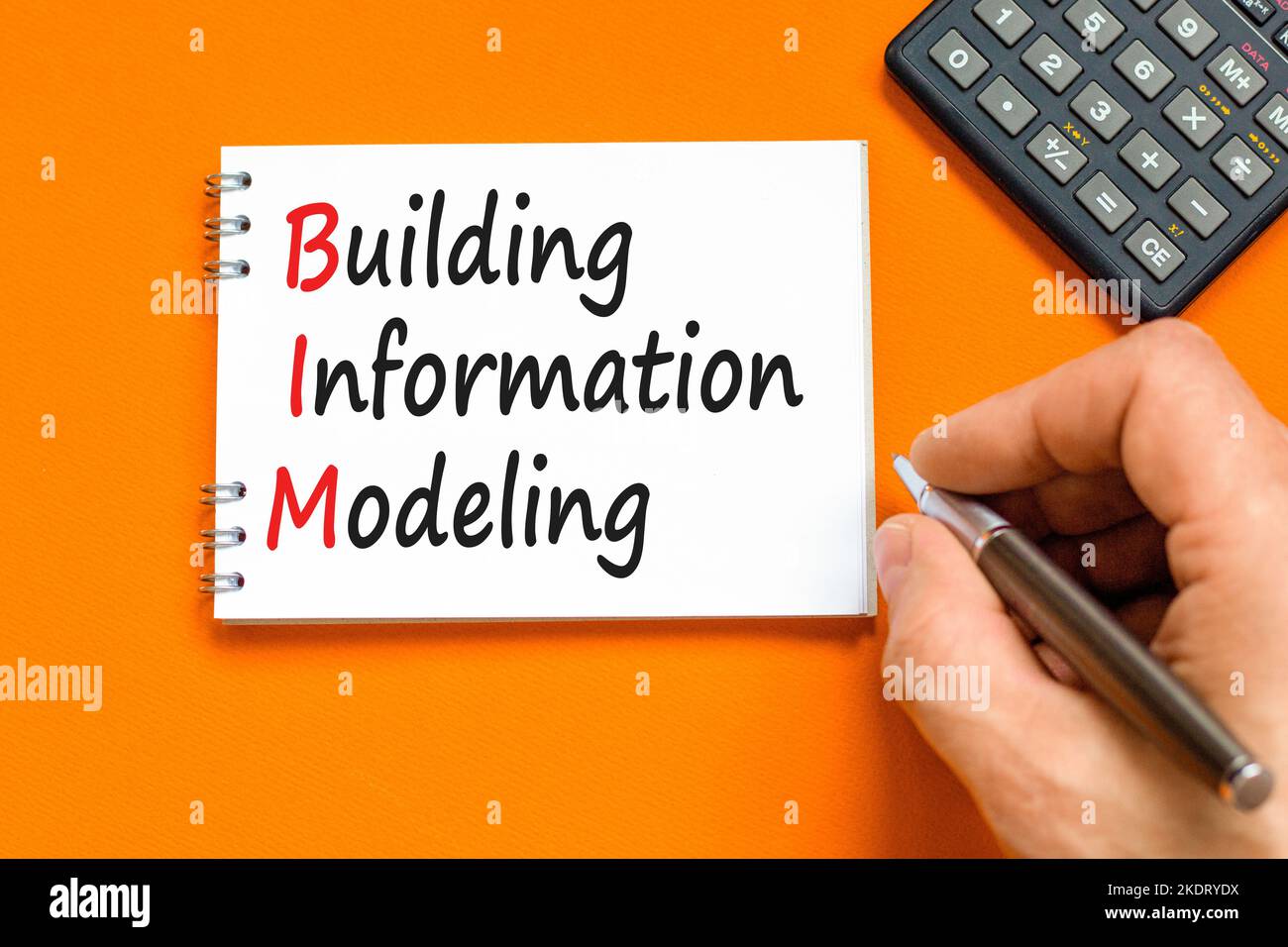 BIM Building Information Modeling Symbol. Concept Words BIM Building ...