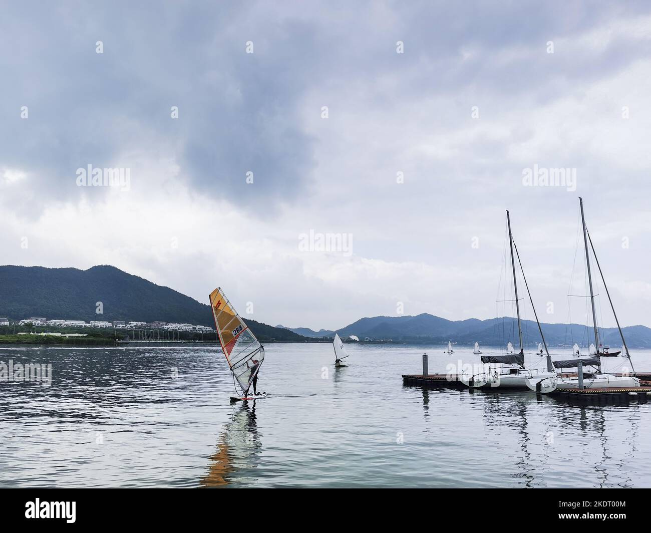 Dongqian lake sailing Stock Photo Alamy