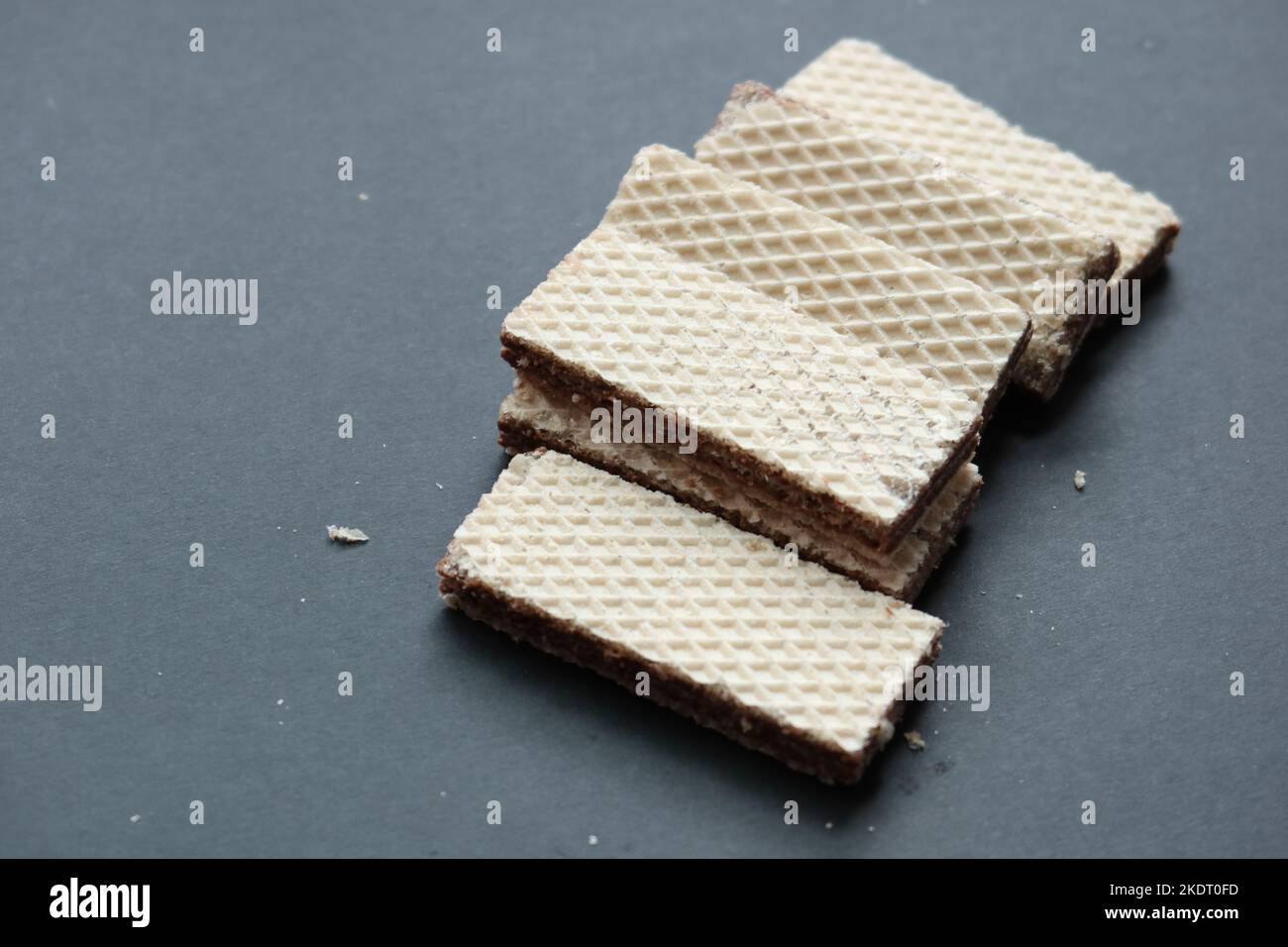 detail short of wafer roll chocolate Stock Photo