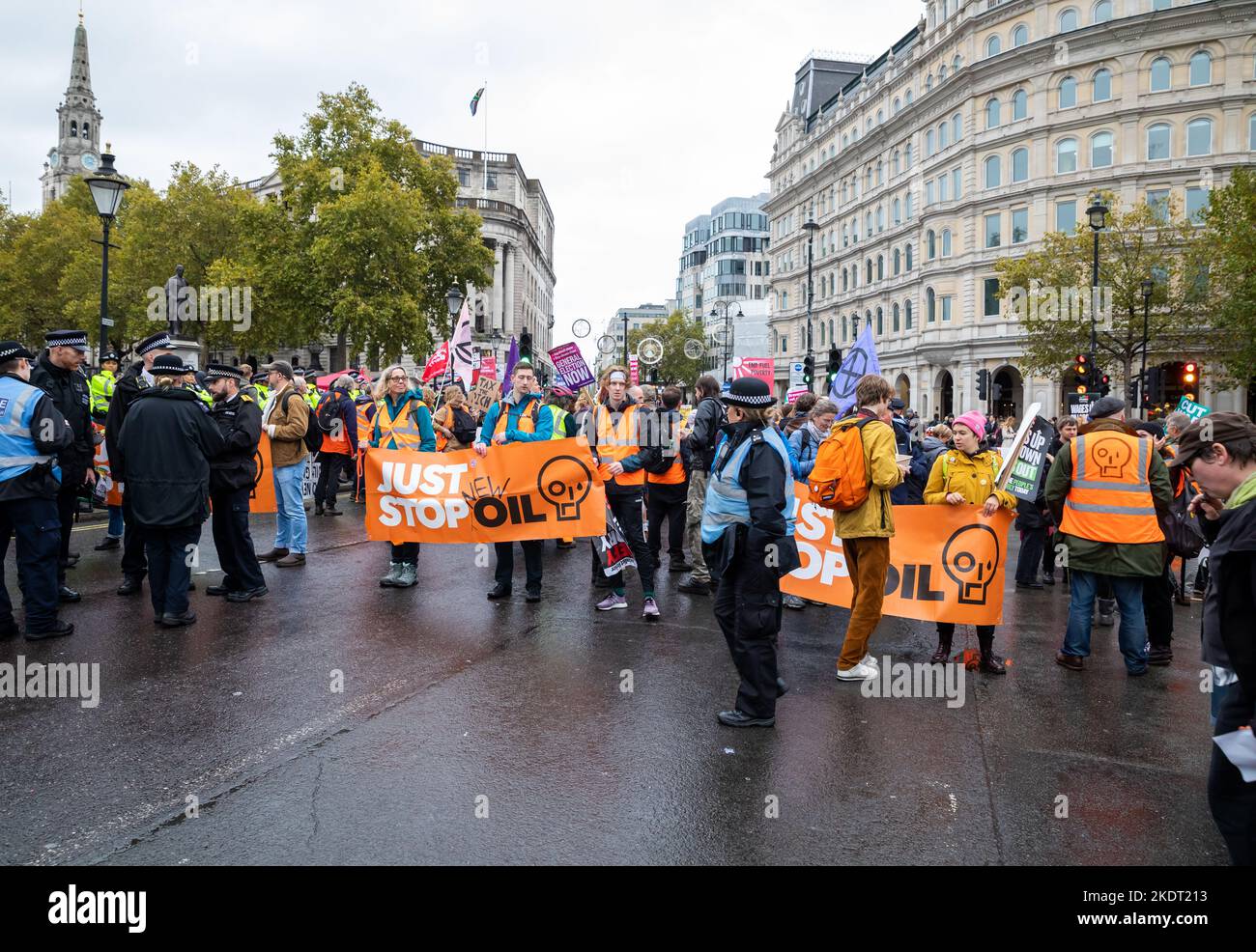 Just Stop Oil Demonstration in Trafalgar Square, London, UK Stock Photo ...