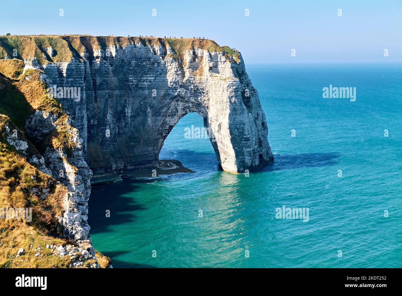 Etretat Normandy France. The chalk cliffs Stock Photo Alamy