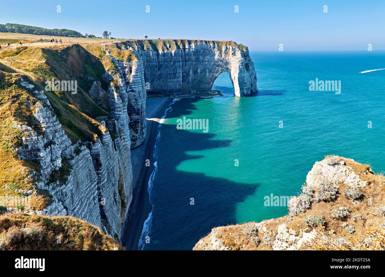 Etretat Normandy France. The chalk cliffs Stock Photo - Alamy