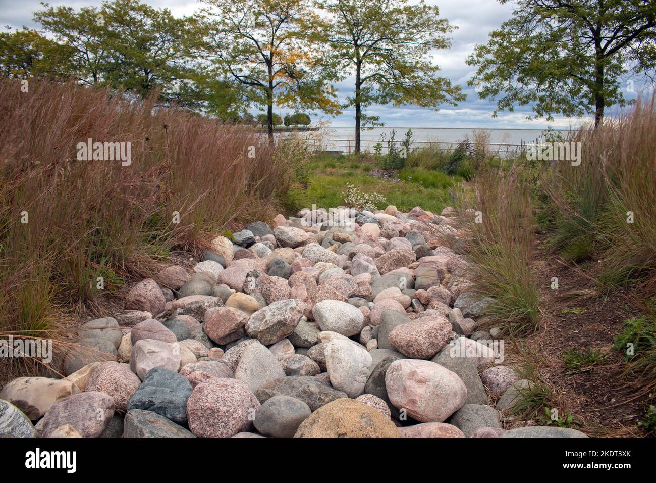 granite stone garden landscaping Stock Photo Alamy