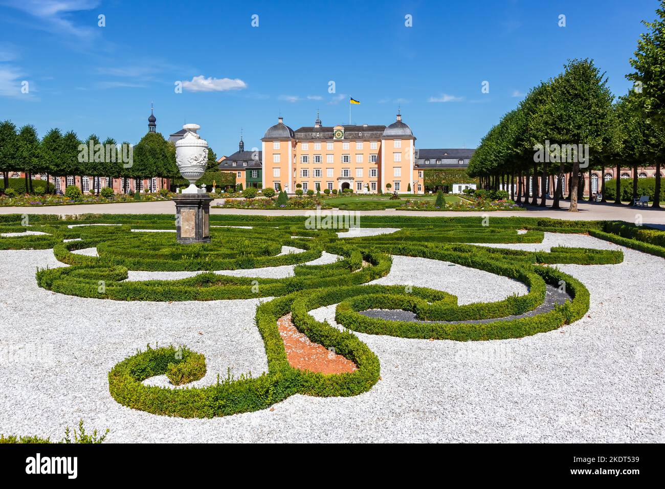Schwetzingen, Germany - July 12, 2022: Schwetzingen Palace With Palace Garden Park Travel Architecture In Schwetzingen, Germany. Stock Photo