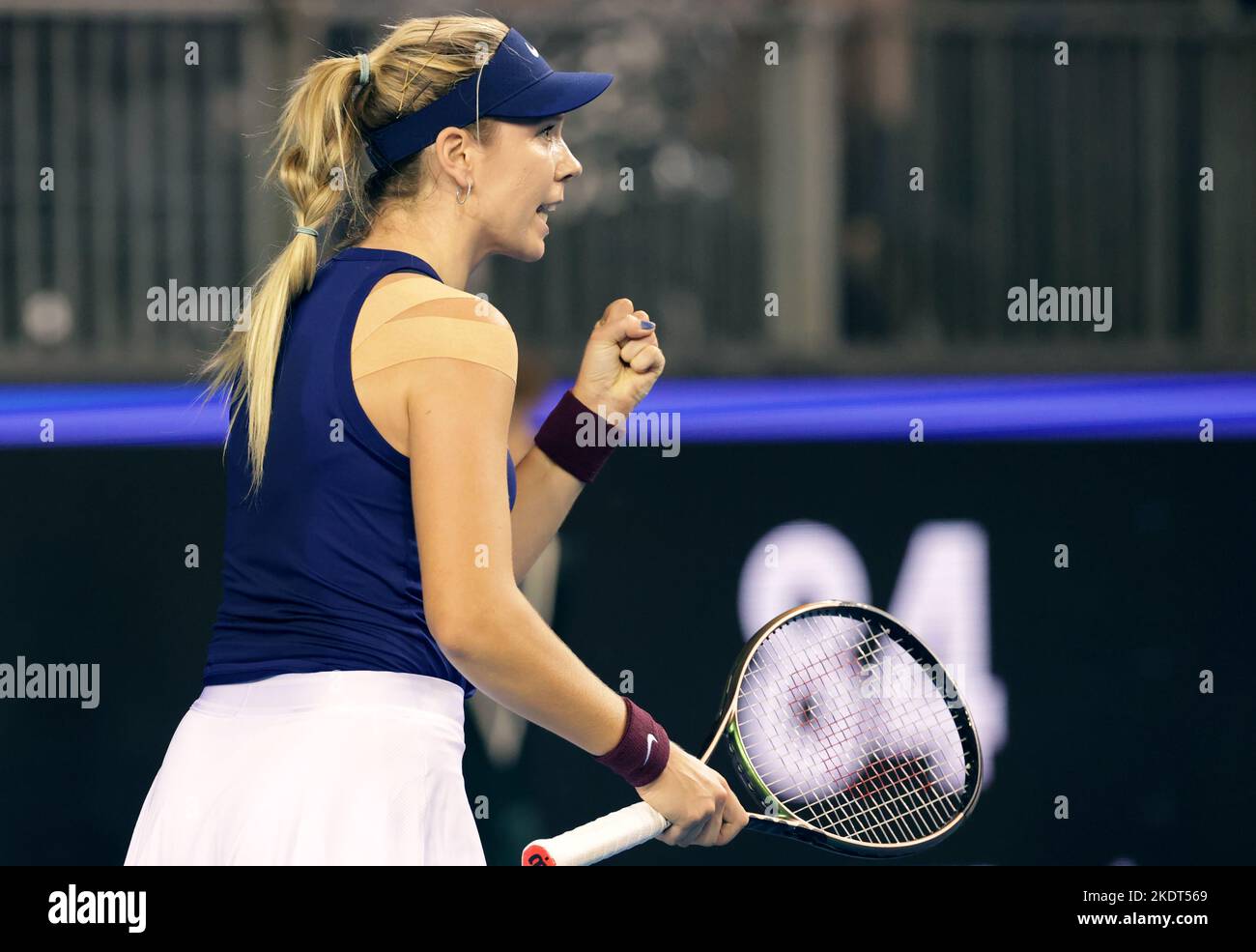 Great Britain's Katie Boulter celebrates during day one of the Billie