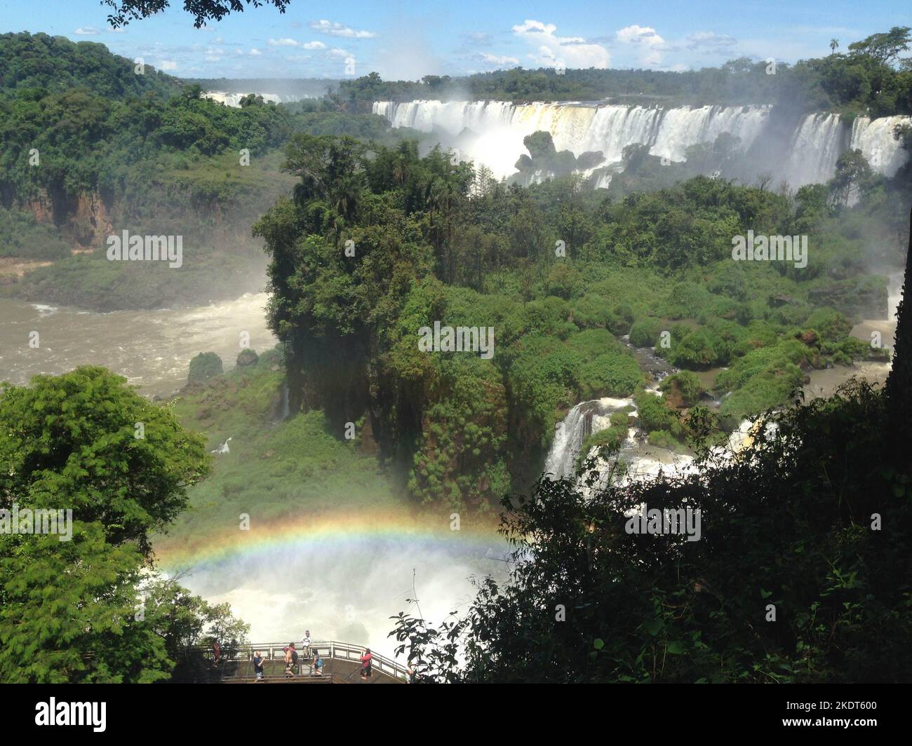 Rainbow in Iguazu Falls Stock Photo