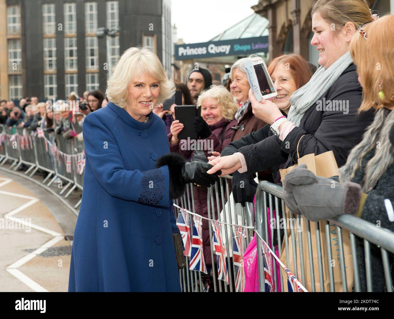 8 February 2017: Camilla, the  Duchess of Cornwall, soon to be  known as Queen Consort, pictured visiting Hull, UK, in February 2017.Picture: Sean Spe Stock Photo