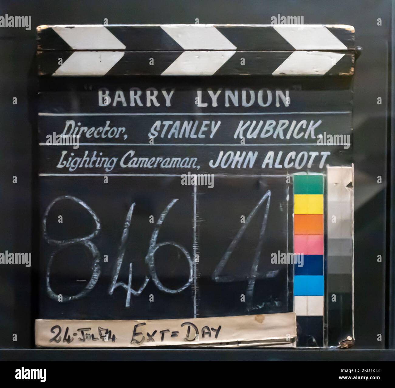 Clapperboard from Barry Lyndon, 1975 Stock Photo