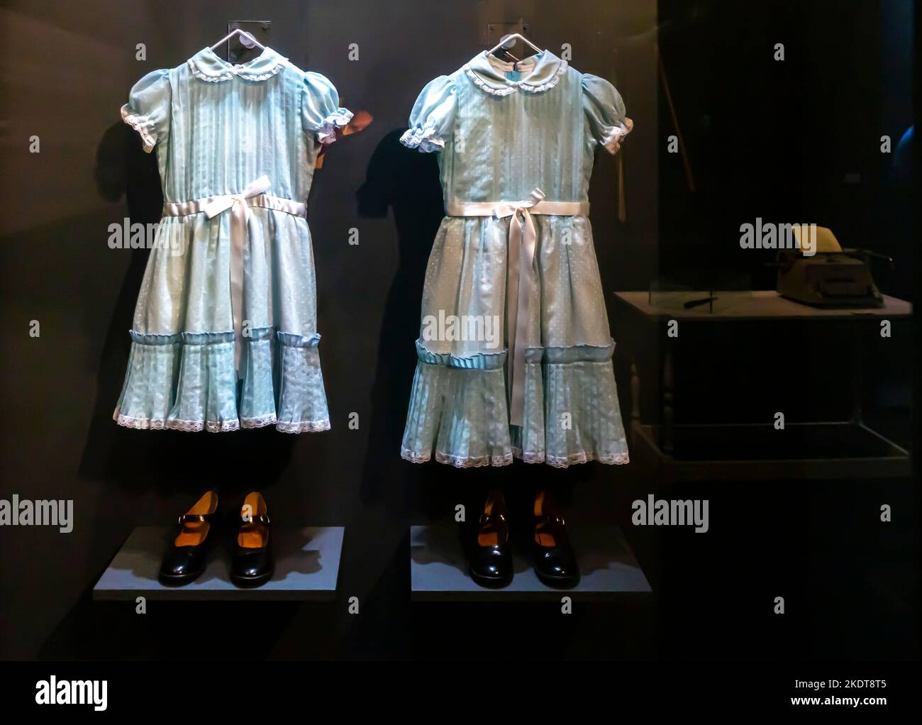 The twins dresses from the Shining, 1980 Stock Photo