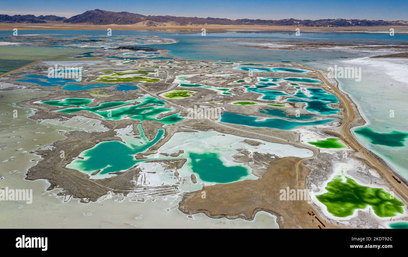 Qinghai lake had emerald aerial Stock Photo - Alamy