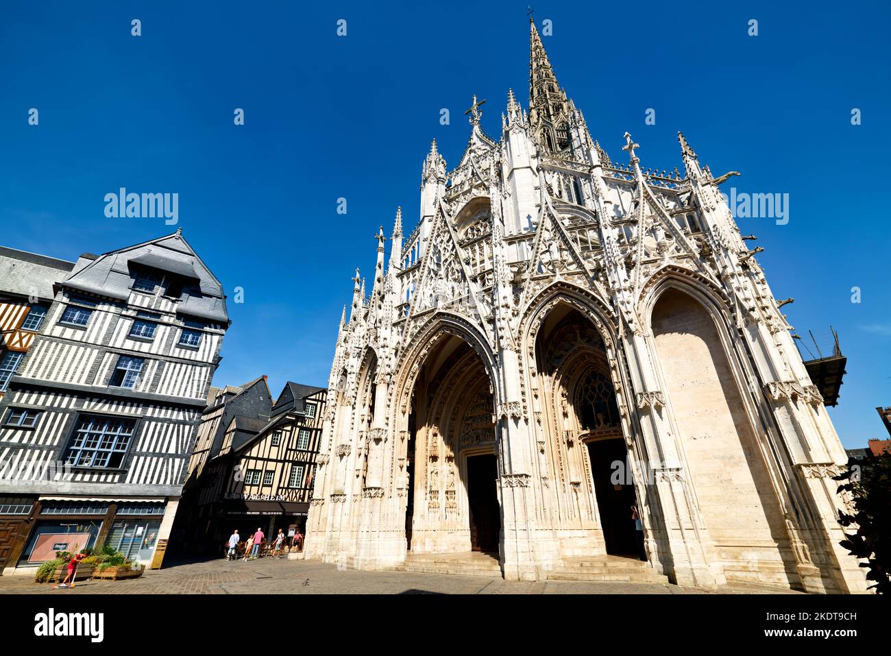 Rouen Normandy France. Saint Maclou church Stock Photo