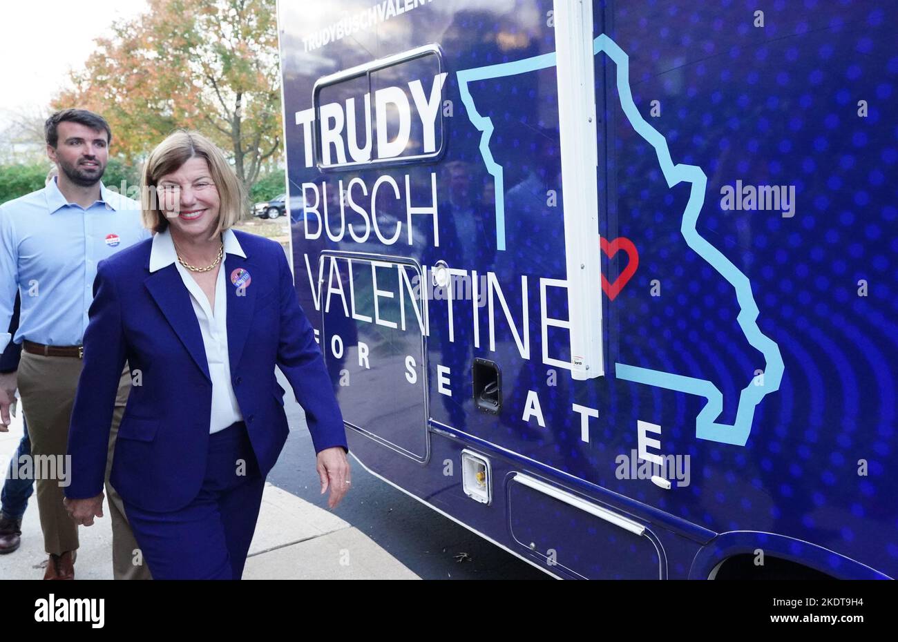 Ladue, United States. 08th Nov, 2022. U.S. Senate hopeful Trudy Busch