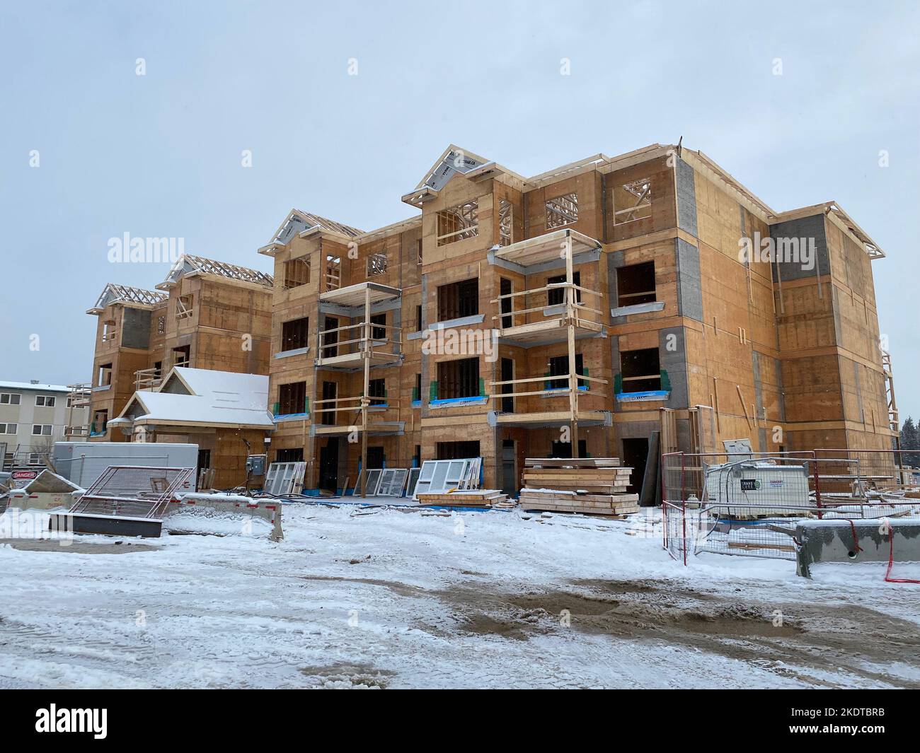 Construction on a new 44unit housing development is shown in Hay River