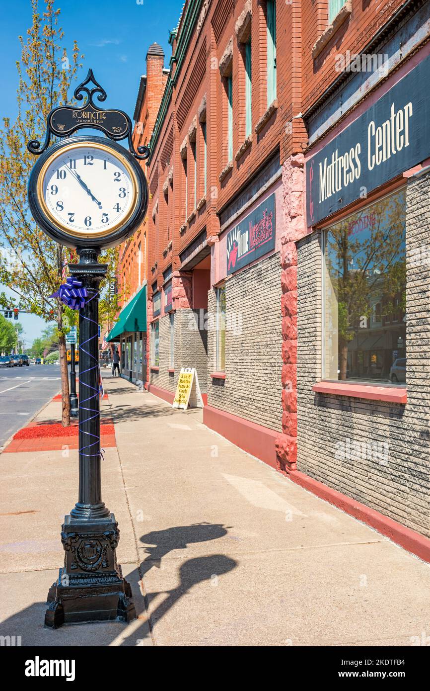 Downtown Seneca Falls Finger Lakes region New York State USA Stock