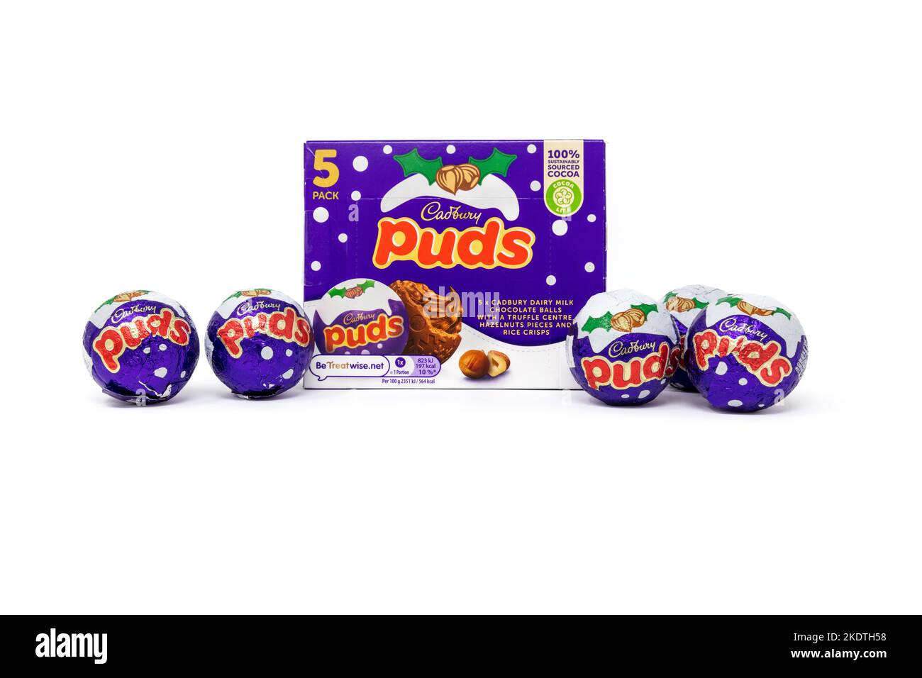Cadbury Dairy Milk Chocolate Puds 5 pack Stock Photo Alamy