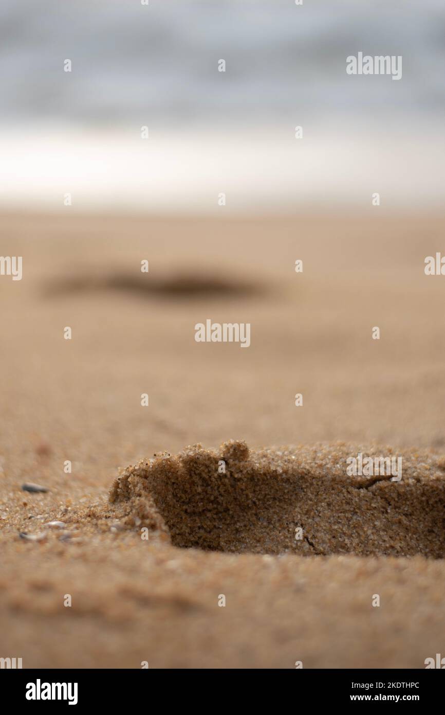 A picture of a footprints on the sand, symbolizing the memories the you