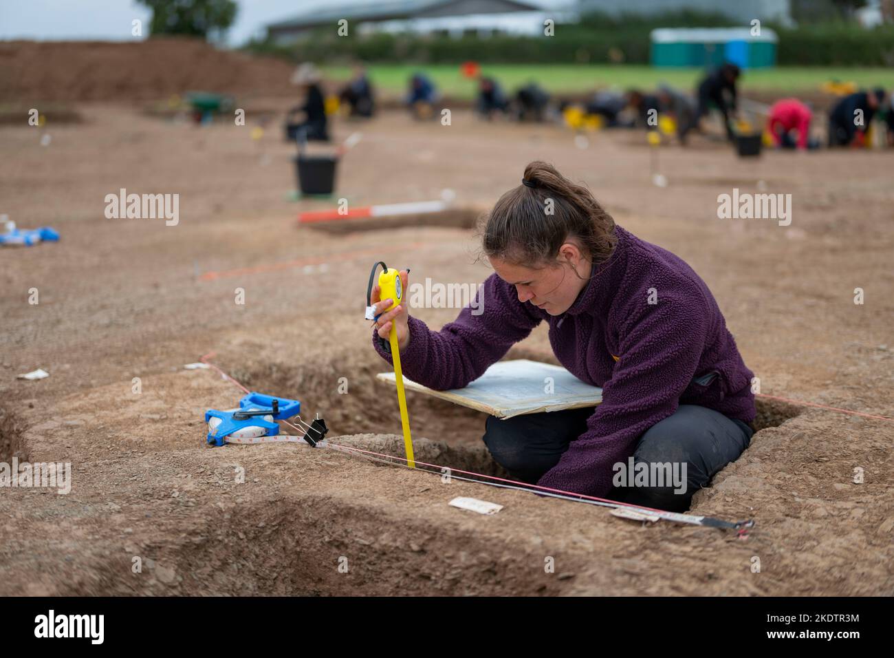 Picture By Jim Wileman - Ipplepen Archeaology Site, University of Exeter, 2019. Stock Photo