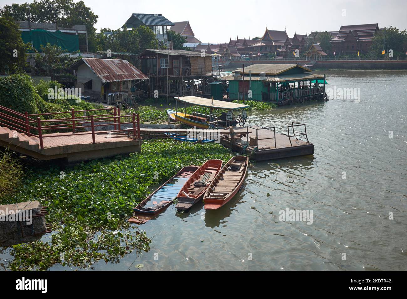 Chao Phraya River Ayutthaya Thailand Stock Photo