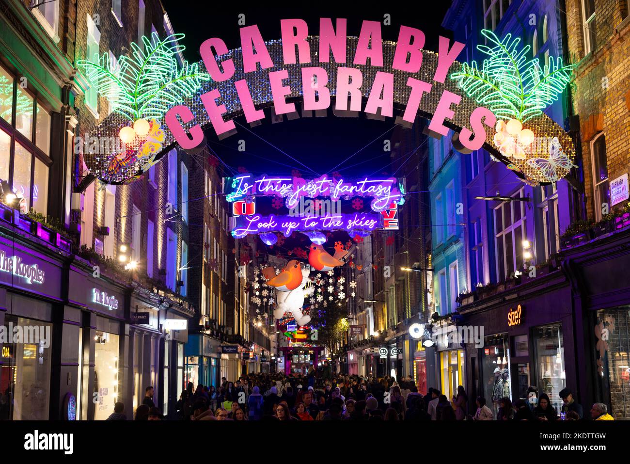 EDITORIAL USE ONLY General views of this year's Carnaby Christmas