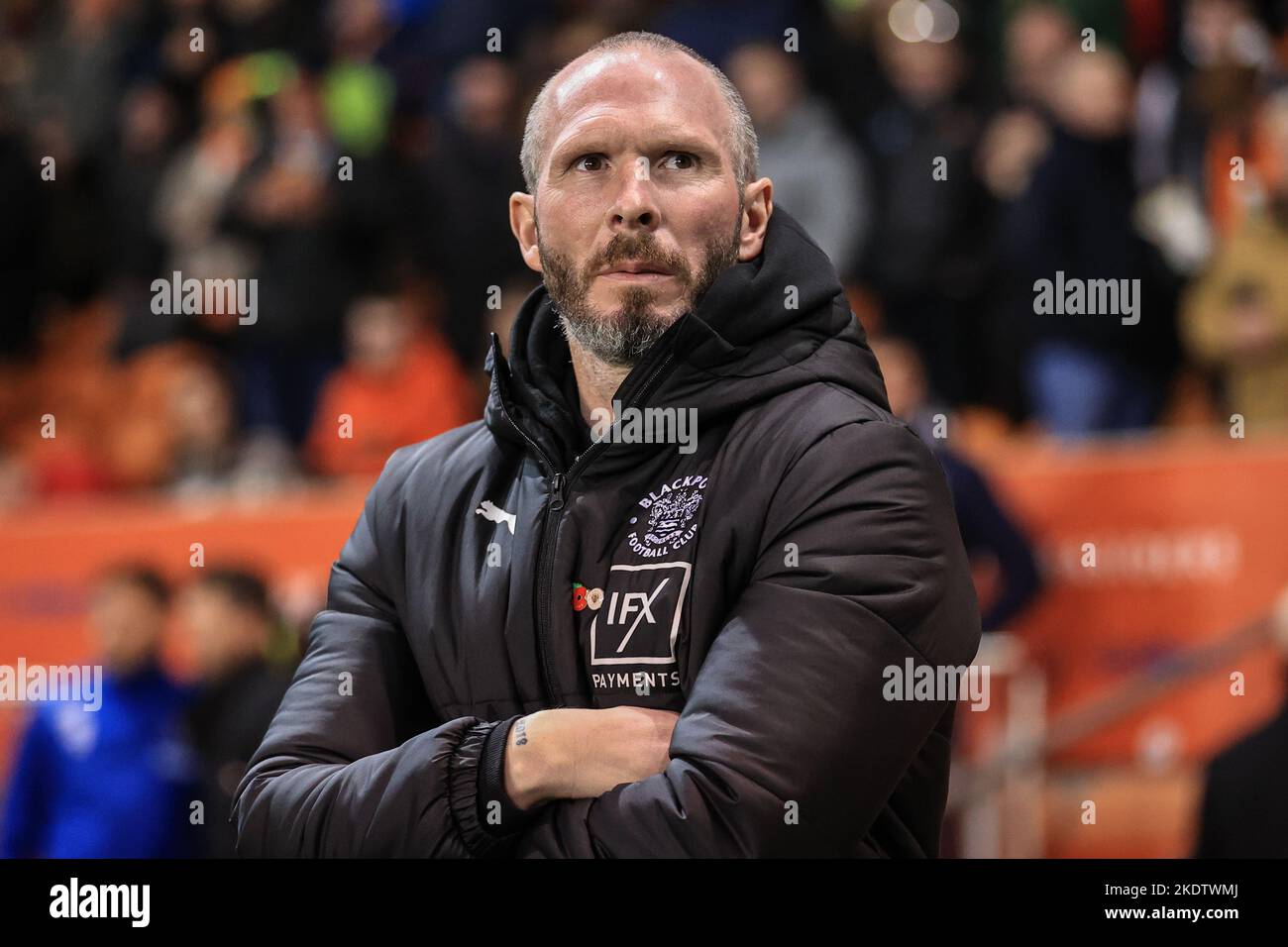 Michael Appleton Manager of Blackpool during the Sky Bet Championship