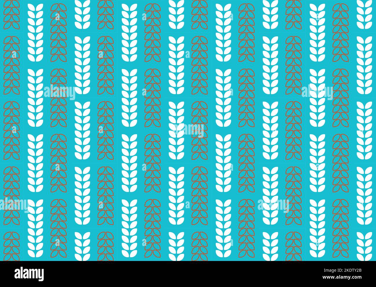 Seamless vector pattern of stylized ears of corn Stock Vector