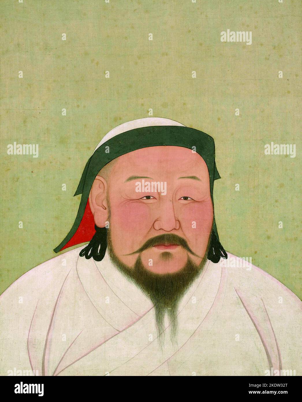 Kublai Khan,5th Khagan of the Mongol Empire. Founder and First Yuan Emperor Shizu. Stock Photo