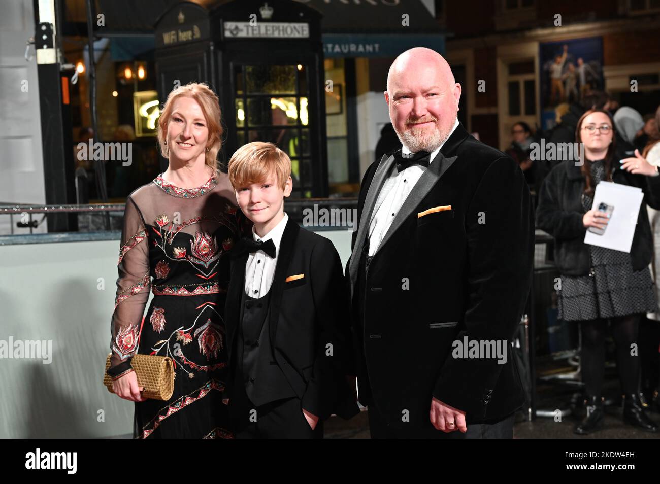 London, UK. 8th November, 2022. Timothee Sambor and family attends Netflix Present the world Permiere - The fifth season of The Crown at Theatre Royal, Drury Lane, on 8 November London, UK. Credit: See Li/Picture Capital/Alamy Live News Stock Photo