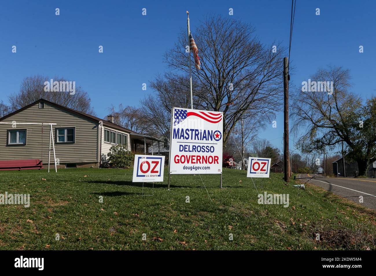Danville, United States. 08th Nov, 2022. Campaign signs for Doug